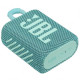 JBL Go 3 portable waterproof Bluetooth speaker displayed outdoors, showcasing its vibrant colors and rugged design